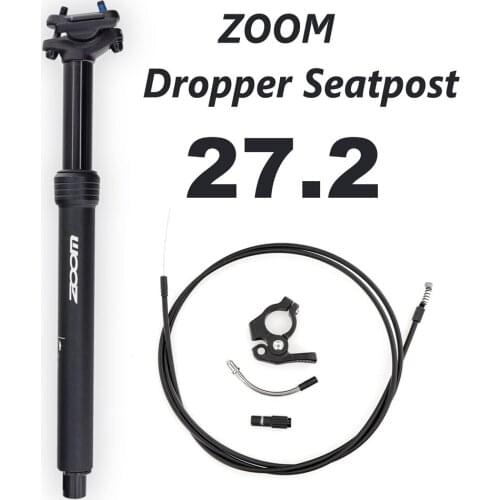 ZOOM Mtb /Gravel Dropper Seatpost Height Adjustable Internal Routing 80mm Travel Bike Dropper Seat Post 27.2MM