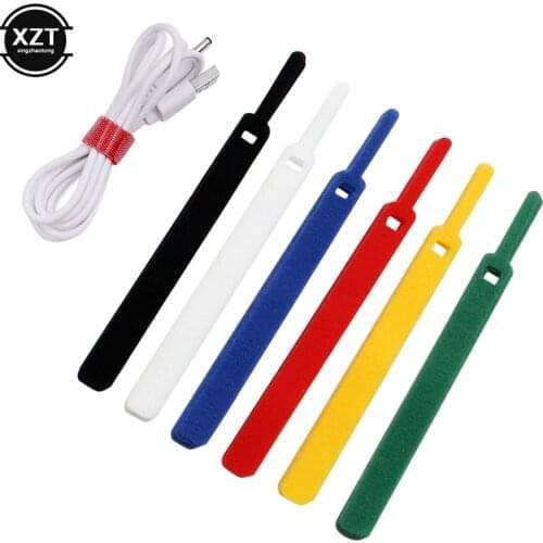 20PCS Cable Organizer Colorful Nylon Wire Winder Tapes Storage Reusable Cable Ties For Earphone Mouse Cord Wire Cable Protector