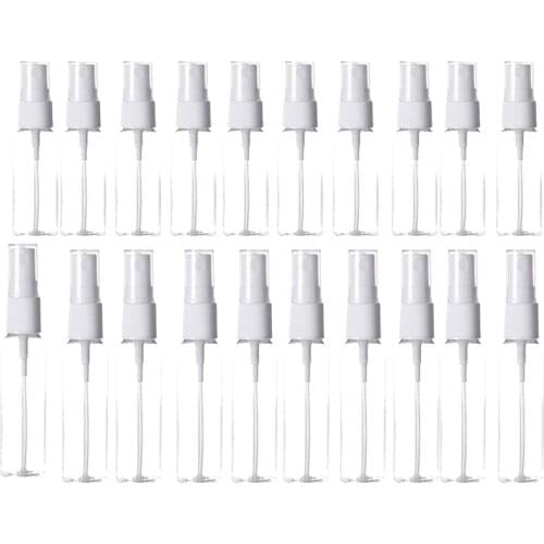 20 Packs of Clear Plastic Fine Mist Spray Bottle,20Ml,For Essential Oils, Travel, Perfumes and More