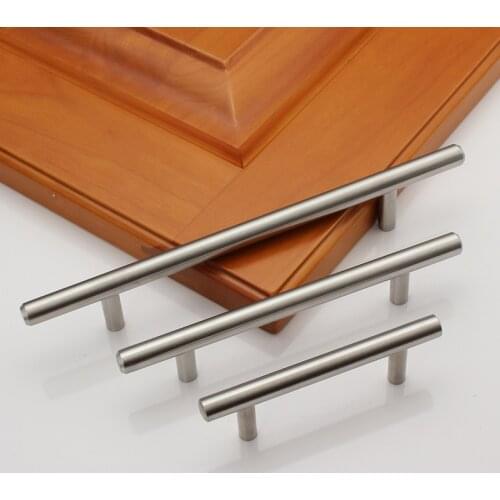 4" ~ 24'' Stainless Steel Kitchen Handles Diameter 12mm Cabinet Door Straight Handle T Bar Pulls Knobs Furniture Hardware