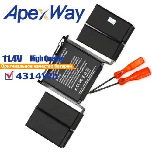 ApexWay A1819 11.4V 4314mAh laptop battery for Apple MacBook Pro 13'' A1706 ( 2016 years )