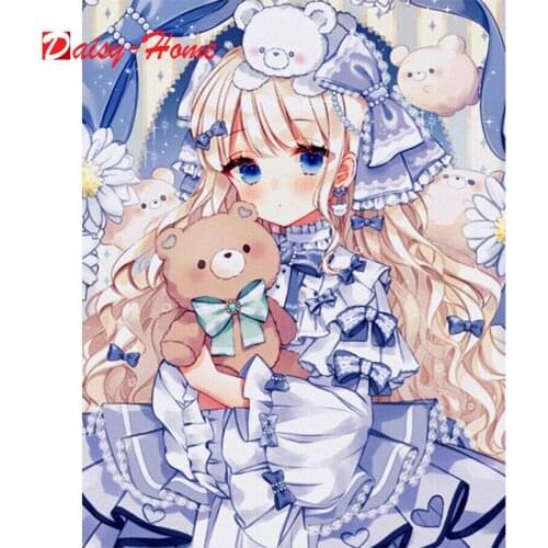 Diamond Painting Cartoon Princess Girl Portrait Full Square/Round Drill Embroidery 5D DIY Mosaic Kit Quality Handmade Mural