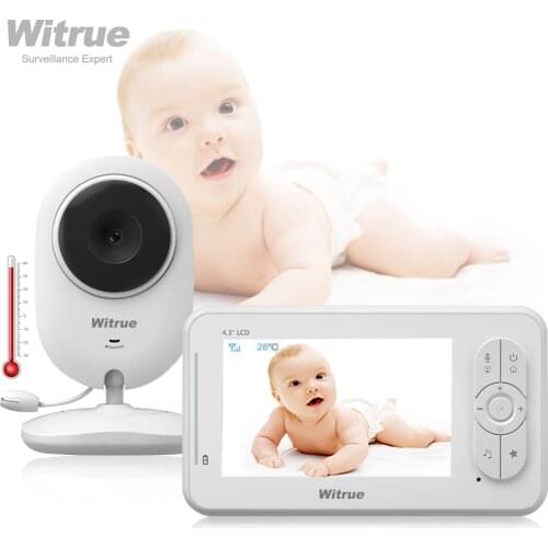 Video Baby Monitor Wireless with Camera 4.3 inch Two-way Audio Nanny Baby Camera Babysitter Night Vision Temperature Detection