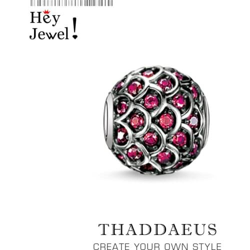 Beads Red Fish, Silver & Rhinestone Beads Fits Bracelet Europe Necklace Jewelry Accessories Gift For Women & Men