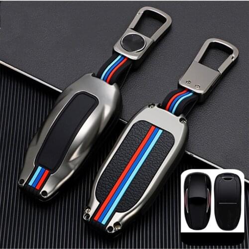 Key Case Car Styling Smart Keys For Tesla Model S Model X Keychain Zinc alloy Remote Control 3 Buttons Fob Holder Cover