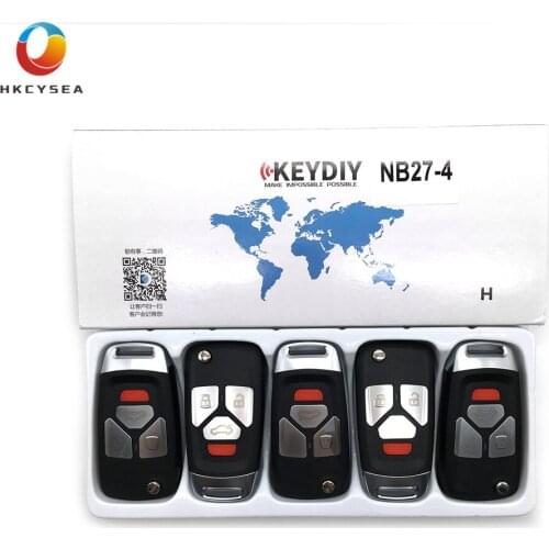 HKCYSEA 5/10/15pcs/lot KEYDIY NB Series Remote Control 4 Button NB27-4 Key for KD900 KD900+ URG200 KD-X2 Mini KD Key Programmer