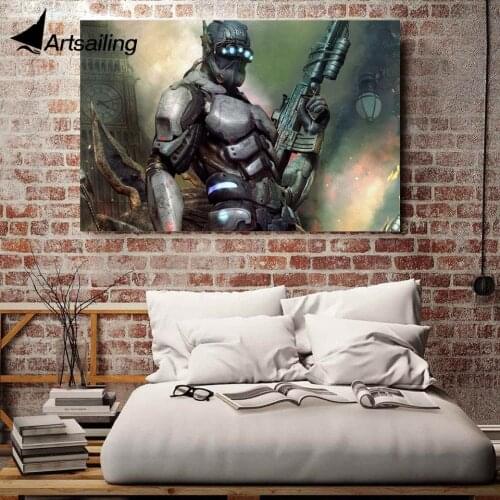 1 Piece Canvas Art Canvas Painting Hellgate London Warrior HD Printed Wall Art Home Decor Poster Picture for Living Room XA1486C