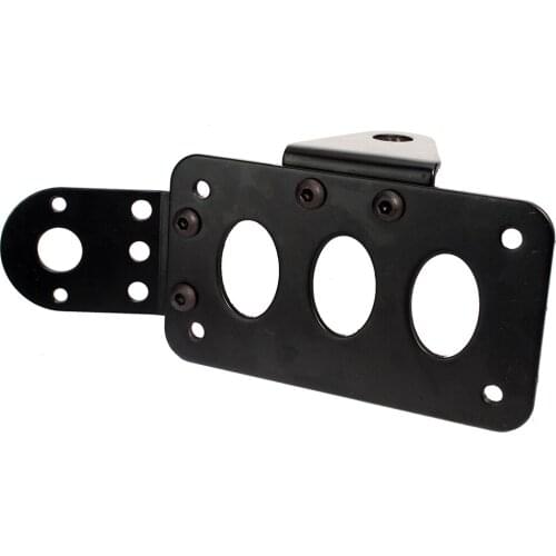 Motorcycle Side Mount Aluminum Alloy Tail Light Holder License Plate Bracket Support Vintage Metal Moto Accessories Universal