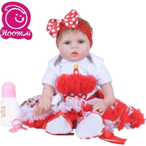 22"Bebe Reborn Doll Rare Newborn Baby Doll Cloth Body Realistic Lovely Baby Doll Toy For Childrens Day Kid Christmas Gifts 55cm