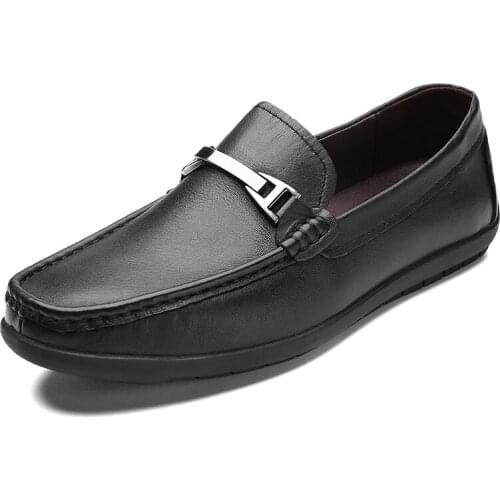 Loafers Men Handmade Leather Shoes Casual Driving Flats Slip-on Shoes Moccasins Boat Shoes Plus Size Stylish Soft Italian Shoes