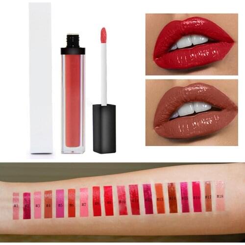 Lipstick Matte Long Lasting Waterproof Matt Lip Stick Lip Glaze Natural Cosmetic Beauty Lip Gloss Makeup Lip gloss