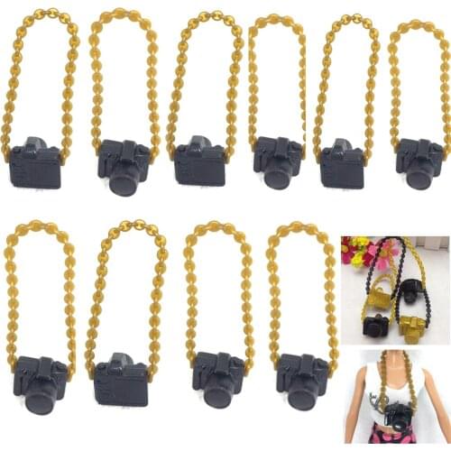 NK 10 Pcs New Fashion Doll Accessories Plastic Camera For Barbie Doll Camera For BJD Doll For Monster high Doll Toys Wholesale