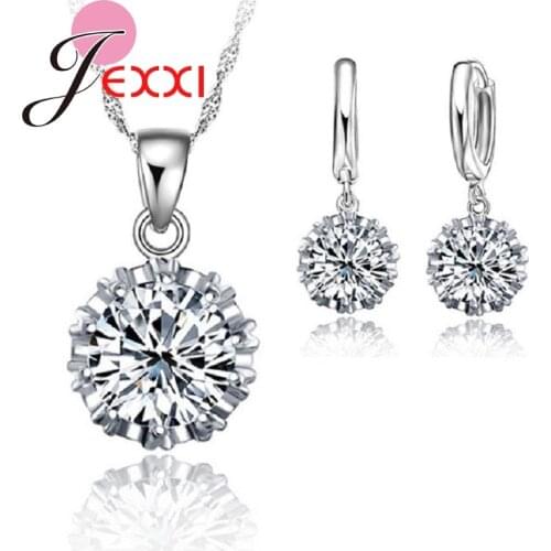 Newest Design Jewelry Sets 925 Sterling Silver Fashion Wedding Jewelrys Earrings Pendant Necklaces Fast Shipping