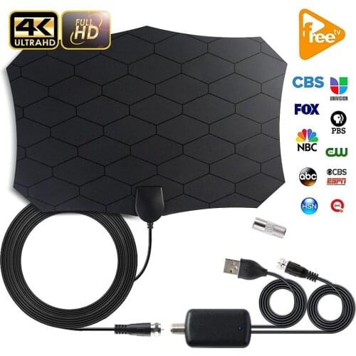 NEW 4K Digital HDTV Aerial Indoor Amplified Antenna HD 1080P DVB-T2 Freeview TV for Life Local Channels Broadcast