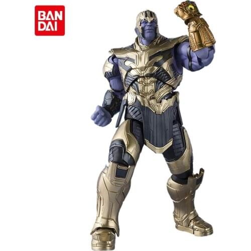 Original Bandai Tamashii Nations Marvel The Avengers Endgame Thanos 14Cm S.h. Figuarts Doll Action Figure Collect Model Kids Toy