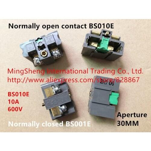 Original new 100% 30MM aperture switch A B N 10A 600V normally open contact BS010E normally closed BS001E