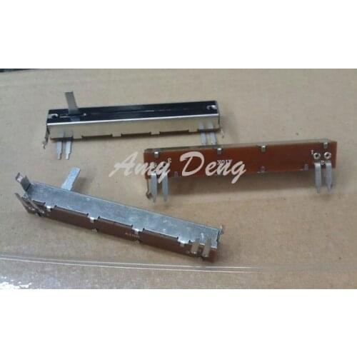 20pcs/lot Side adjust 8.8 cm straight slide potentiometer A10K single joint shaft length 15MM