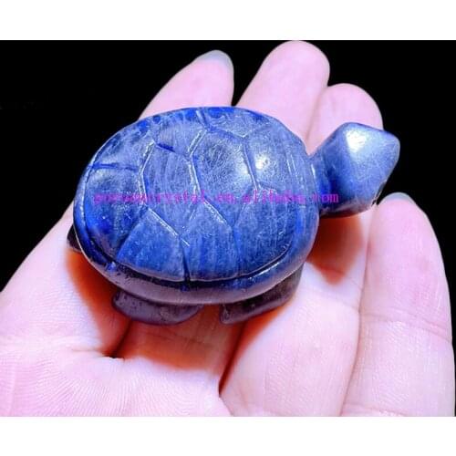 Natural Labradorite Carved Crystal Tortoise Quartz Figurine Healing Crystal Feng Shui Guardian Aesthetic Room Decor Reiki Gift