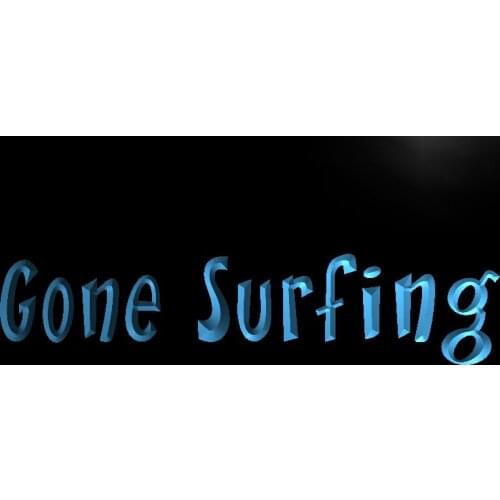 S088 Gone Surfing Surf Sport New Led Neon Light Sign