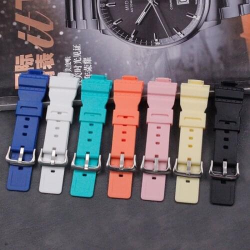 Silicone strap watch accessories for Casio baby-G series BA-110/111/112 / BGA-130 ladies casual waterproof sports rubber strapb