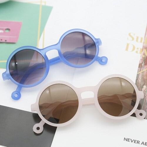 2021 Boy Girl Cute Cartoon Bear Shape Fashion Round Sunglasses Children Vintage Sunglasses Uv Protection Classic Kids Eyewear