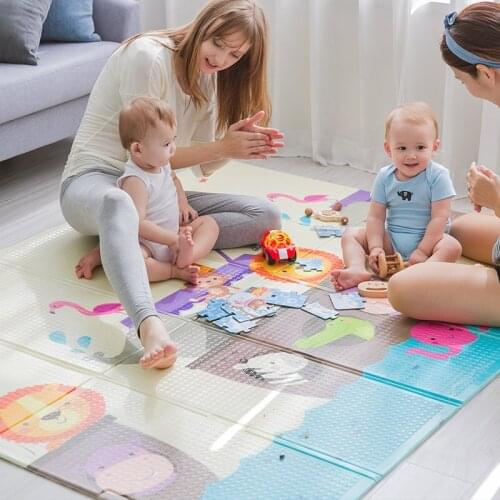 Special discount play floor odorless playing infant XPE foam cartoon thickened 180*150*0.8cm toddler crawling mat