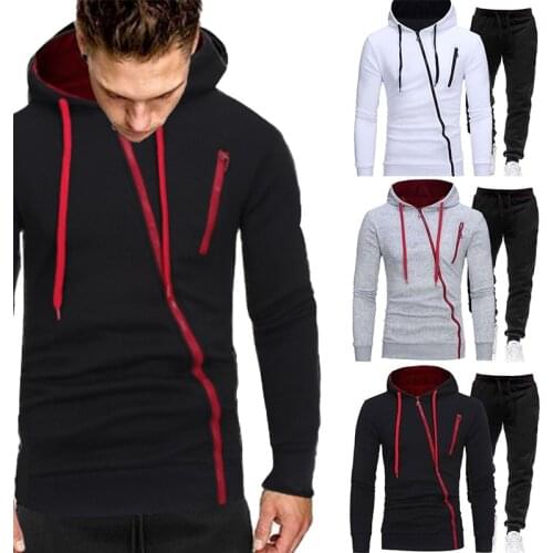 2021 Autumn Man Tracksuit Set Brand New Hooded Sweatshirt+Sweatpants Male Casual GYM Jogging Bodybuilding Clothing Sweat Suits