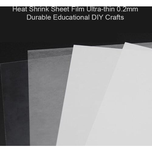 1 Pcs Heat Shrink Sheet Film Ultra-thin 0.2mm Durable Educational DIY Crafts E7