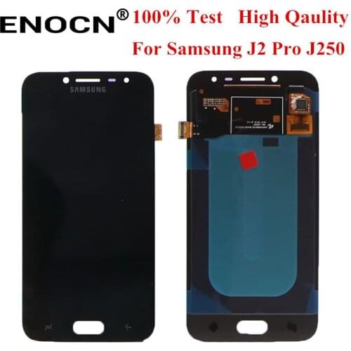 AMOLED LCDs For Samsung Galaxy J2 Pro 2018 J250 SM-J250 LCD Display Touch Digitizer Screen Brightness Adjustment