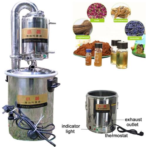 10L/21L/32L/55L New Home/Lab Stainless Automatic Moonshine Still Water Distiller Purifier Filter Essential Oil Distillation