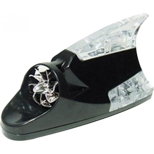 Car Truck Wind Powered LED Light Roof Antenna Shark Fin Safe Warning Flash Lamp Strobe Light For All Car Exterior Lamp