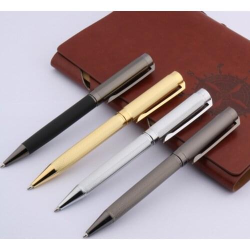 ChouXiongLuWei STUDENT GIFT Pattern strip golden Trim Metal ballpoint Pen