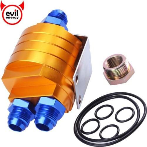 Evil energy Oil Cooler Filter Sandwich Plate M20x1.5 3/4x16 UNF AN10 Fittings Oil Adapter Oil Gauge Filter Gauge Sensor Plate