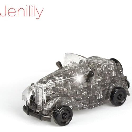 54pcs 2 colors Funny Classic Cars 3D Crystal jigsaw Puzzles Toy Vehicle Assembly Model Cars Toys for Children Home Decoration