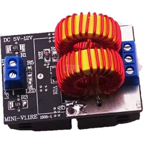 LTRIG custom 1Pcs DC 5V-12V 120W Mini ZVS Induction Heating Power Module Tesla Jacobs Ladder No Taps With Heating Coil