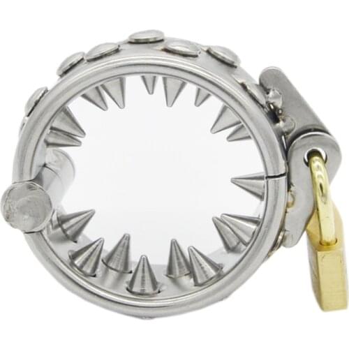 Stainless Steel Cock Ring 2 rRows Teeth Penis Ring Ball Scrotum Stretcher Weight For CBT Delay Ejaculation BDSM Sex Toy For Men