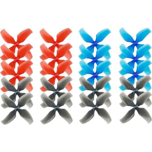 10Pairs KINGKONG/LDARC 1545 40mm 4-blade Propeller 1.0/1.5mm Hub for TINY 7 7X Snapper7 Mobula7 TRASHCAN RC Drone