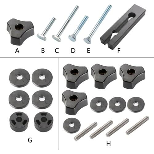 M6-40T M6-70 Nut Quick Acting Hold Down Clamp T-track Miter Slot Clamp Hand Knob T-Slot T-Track Block Clamps Wood Tool
