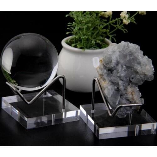 Metal Bracket Acrylic Base Mineral Display Stand Holder For Crystal Minerals Ores Agate Rocks Stones Collectibles Home Decor