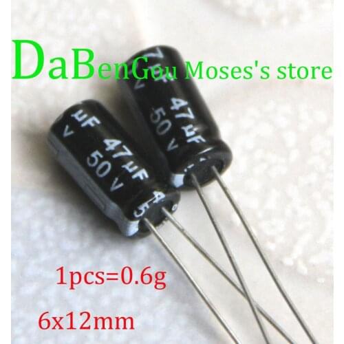 50V 47uf Original New Electrolytic Capacitor Radial Capacitance 6x12mm (1000pcs)