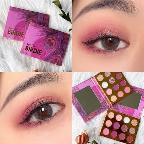 GUICAMI New Brand 12 Color Shining Eyeshadow Palette Makeup Shimmering Colors Metallic Nude Glitter Eye Shadow Palette Palette