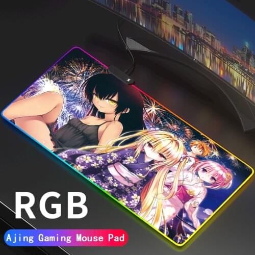 Custom DIY Pattern RGB To love Gaming Glow Mouse Pad Gamer Mousepad LED Light USB Wired Non-Slip Mause Mice