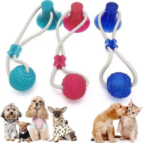 Suction Cup Dog Ball Toy Interactive Activity Toy Doggy Ropeball Pet Tooth Ropeball Multifunction Pet Molar Bite