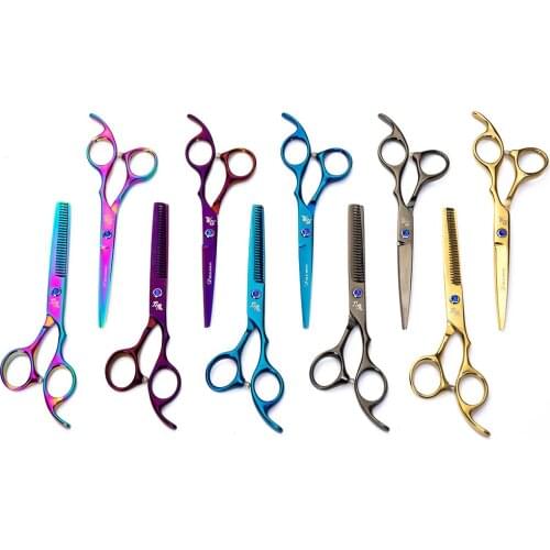 FnLune Professional 6.0 Inch Hairdressing Scissors Hairdressing Scissors Thin Shear Flat Shears Hairdressing Salon Hairstylist