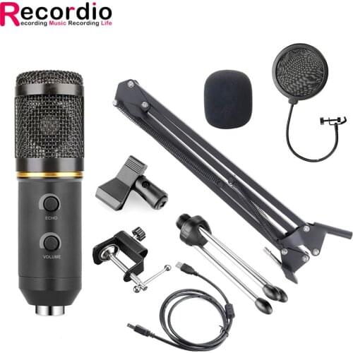 Professional Condenser Microphone BM800 Kit:Microphone For Computer+Tripod+Foam Cap+Cable As BM 800 Microphone BM-800