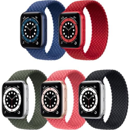 Newest Charcoal Braided Solo Loop watch band For Apple Watch 1 2 34 5 6 iwatch 38mm 42mm 40mm 44mm nylon watchbands strap