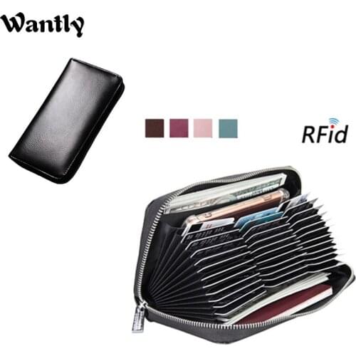 RFID Genuine Leather Purses & Wallets of Women Large Capacity Men 's Long Gift Organ Multi- Card Wallet Femal