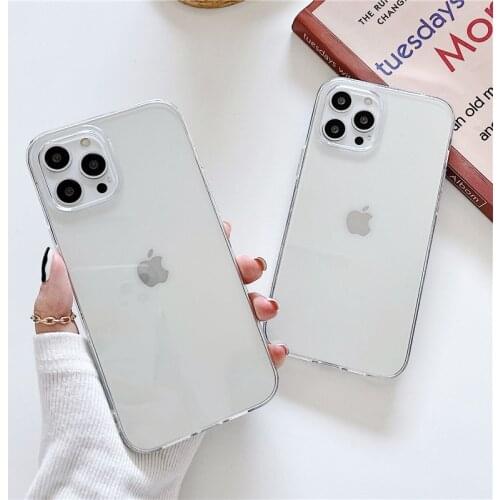 Luxury Transparent Shockproof Silicone Case For iPhone 13 X Xr Xs Max Case 8 7 Plus 11 12 Pro Max Case Soft Silicone Back Cover