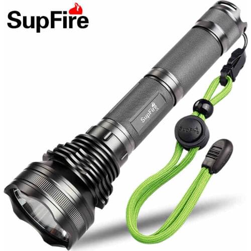 2019 SupFire L3 LED Flashlight 10W Cree XM-L2 T6 Hunting Flashlight for Self Defense by 18650 Battery