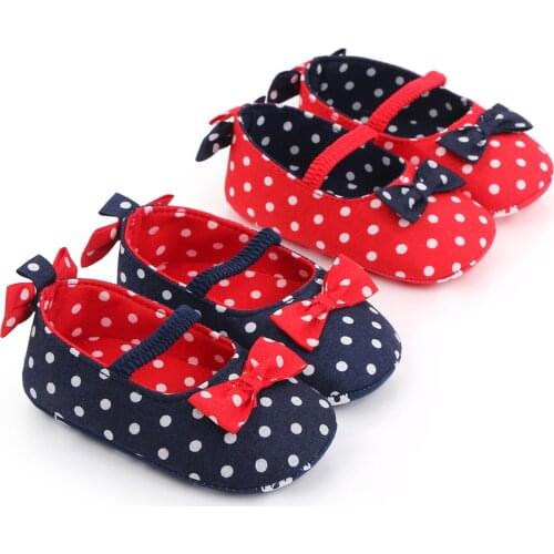 Cute Baby Girl Baptism Shoes Soft Sole Bowknot Princess Dress Shoes Non-slip Comfortable Infant Prewalkers 0-12 Months L3